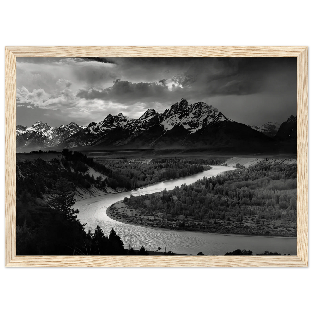 The Tetons and the Snake River Framed Poster | Ansel Adams Framed Prints Wall Art | Ansel Adams Store