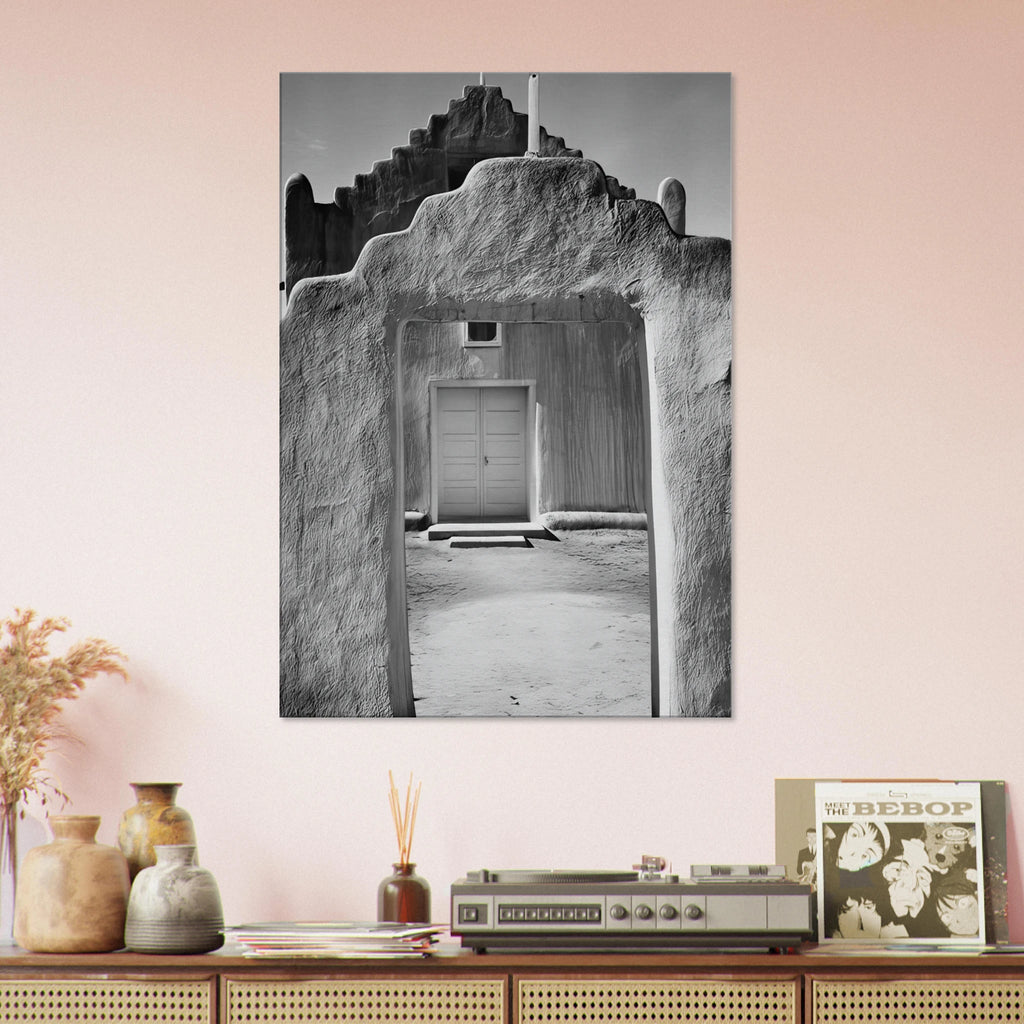 Church, Taos Pueblo Canvas | Ansel Adams Canvas | Ansel Adams Store