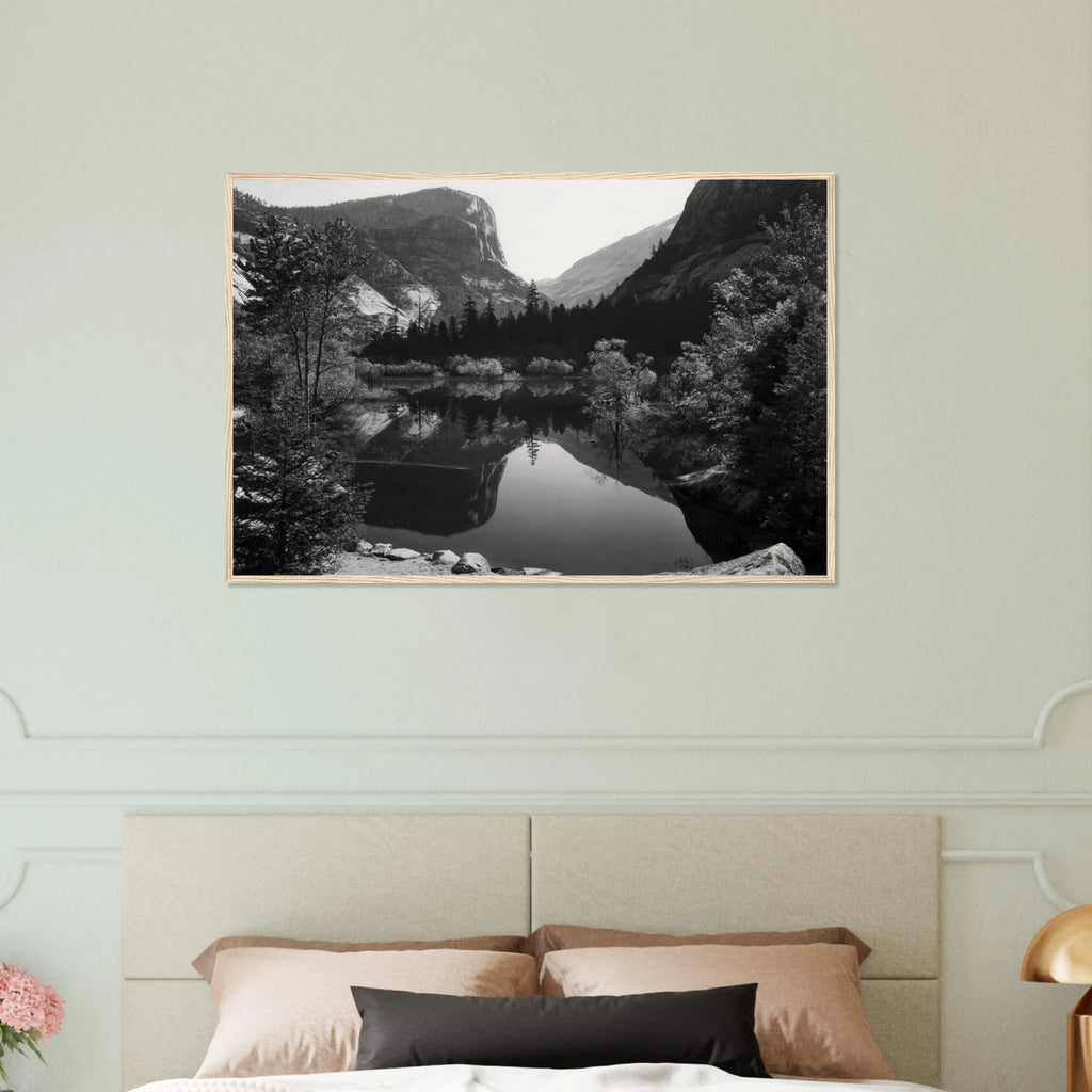 Mirror Lake, Morning, Yosemite National Park Framed Poster | Ansel Adams Framed Prints Wall Art | Ansel Adams Store