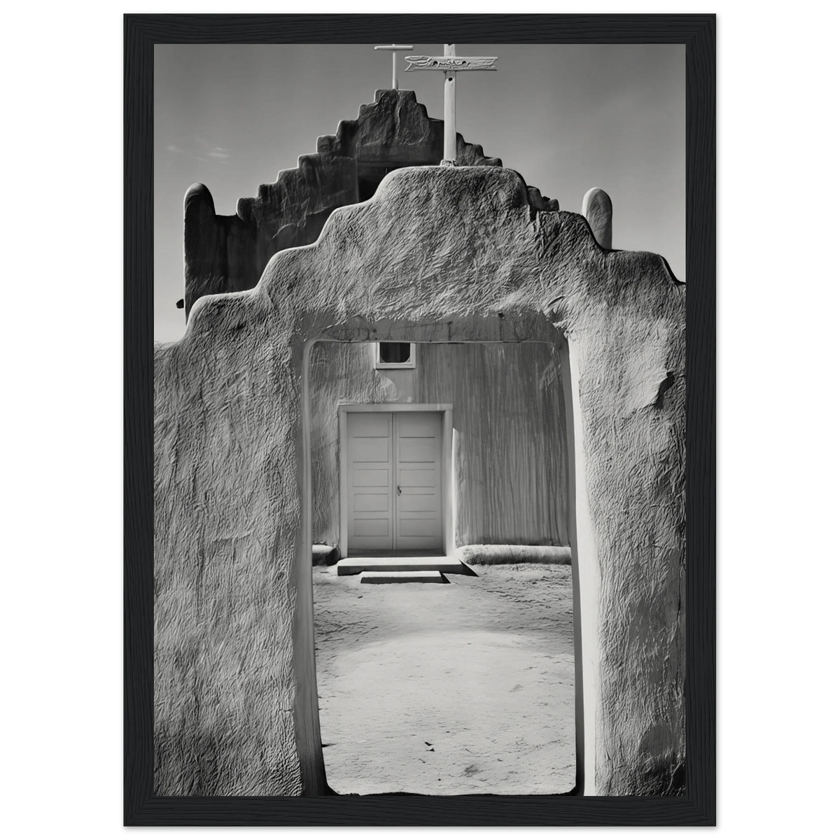 Church, Taos Pueblo Framed Poster | Ansel Adams Framed Prints Wall Art | Ansel Adams Store