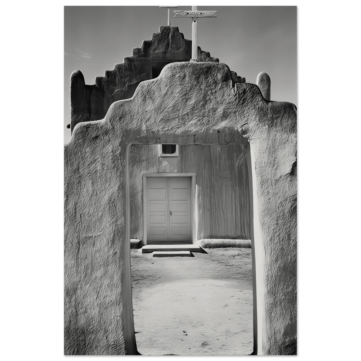 Church, Taos Pueblo Poster | Ansel Adams Poster | Ansel Adams Store