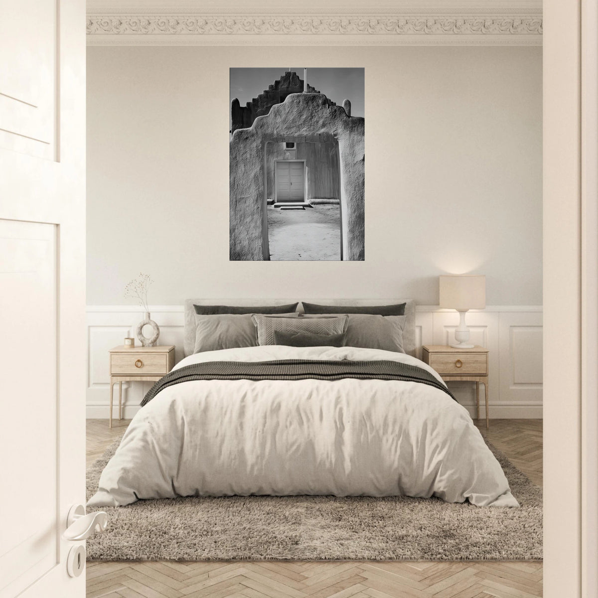 Church, Taos Pueblo Canvas | Ansel Adams Canvas | Ansel Adams Store