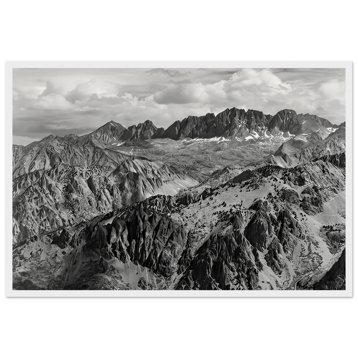 North Palisade from Windy Point Framed Poster | Ansel Adams Framed Prints Wall Art | Ansel Adams Store