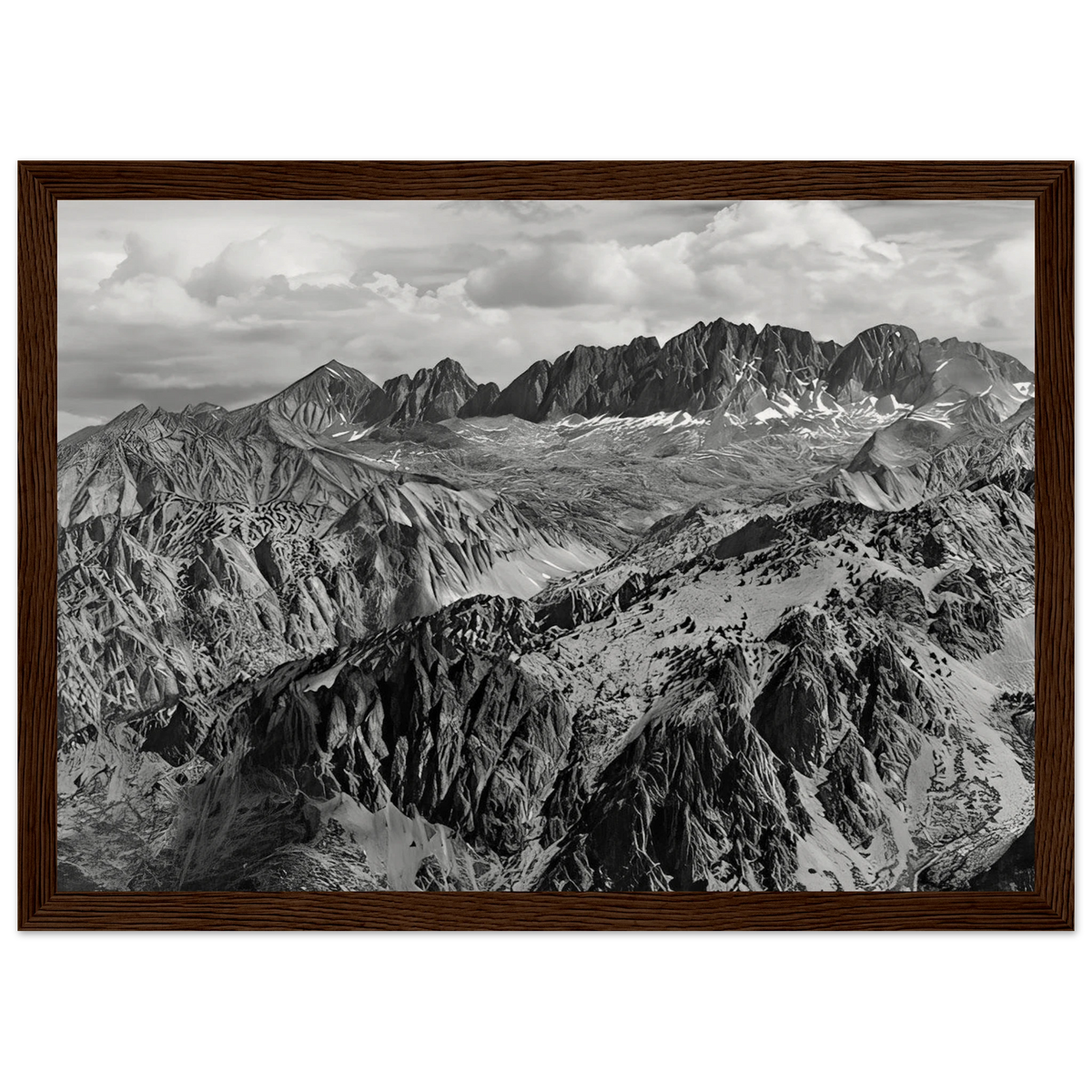 North Palisade from Windy Point Framed Poster | Ansel Adams Framed Prints Wall Art | Ansel Adams Store