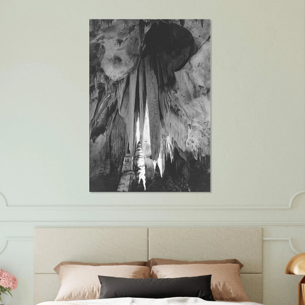 Onyx drapes in the Papoose Room, Carlsbad Caverns Canvas | Ansel Adams Canvas | Ansel Adams Store