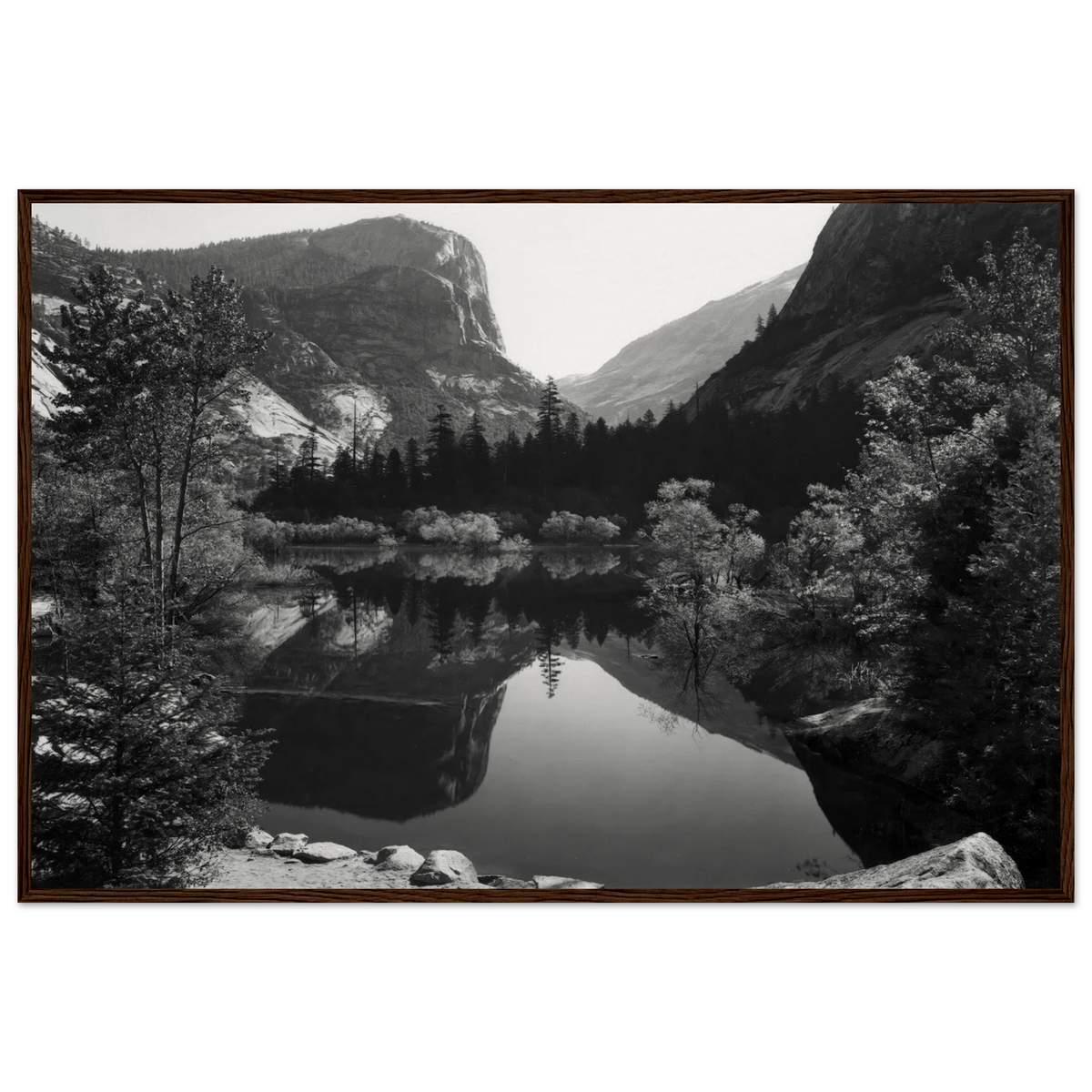 Mirror Lake, Morning, Yosemite National Park Framed Poster | Ansel Adams Framed Prints Wall Art | Ansel Adams Store