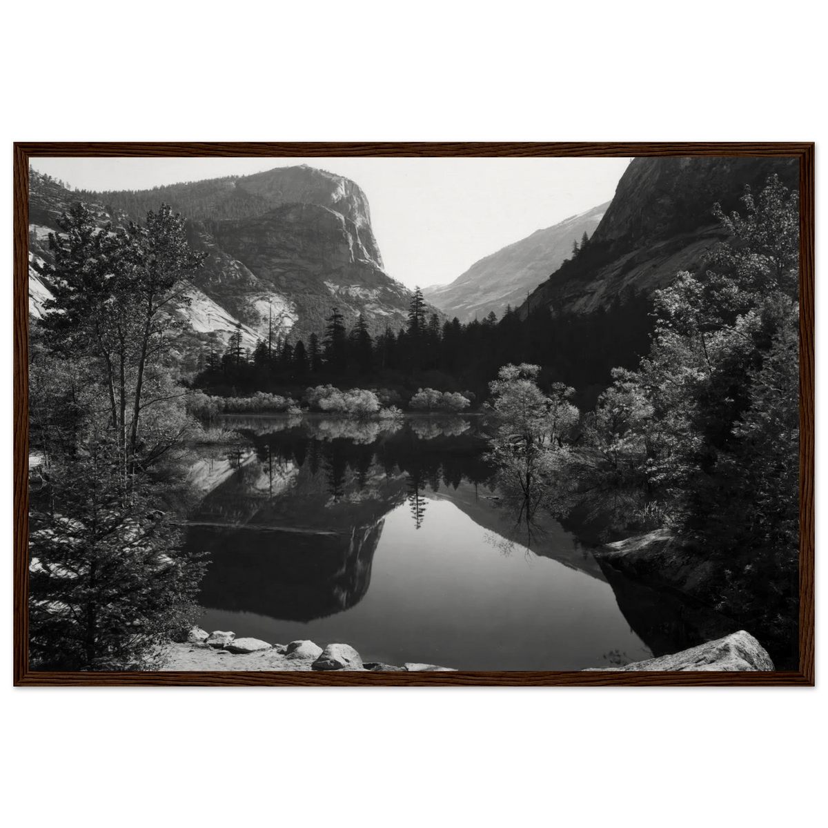 Mirror Lake, Morning, Yosemite National Park Framed Poster | Ansel Adams Framed Prints Wall Art | Ansel Adams Store