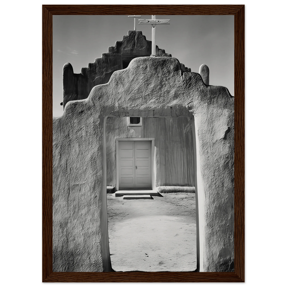 Church, Taos Pueblo Framed Poster | Ansel Adams Framed Prints Wall Art | Ansel Adams Store