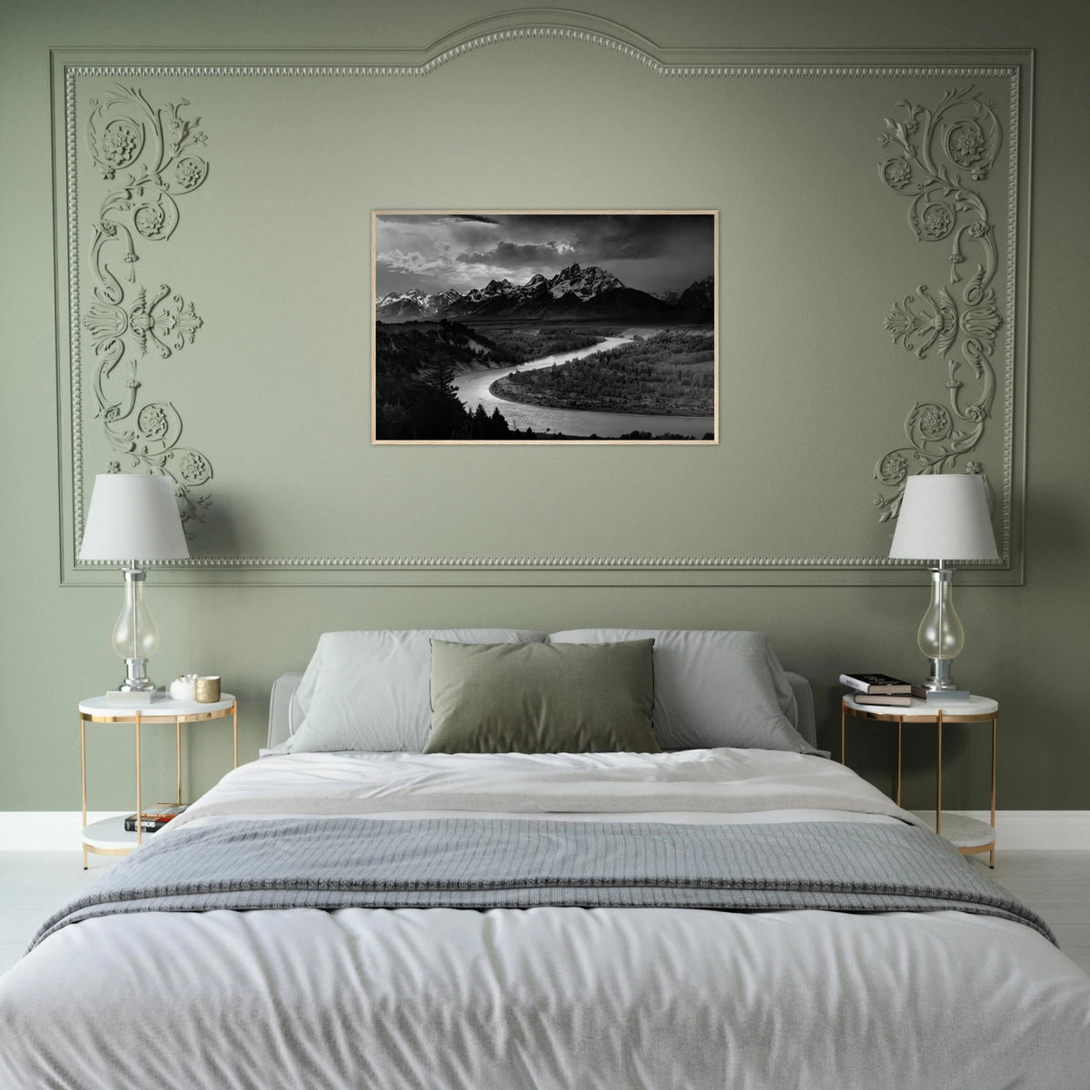 The Tetons and the Snake River Framed Poster | Ansel Adams Framed Prints Wall Art | Ansel Adams Store