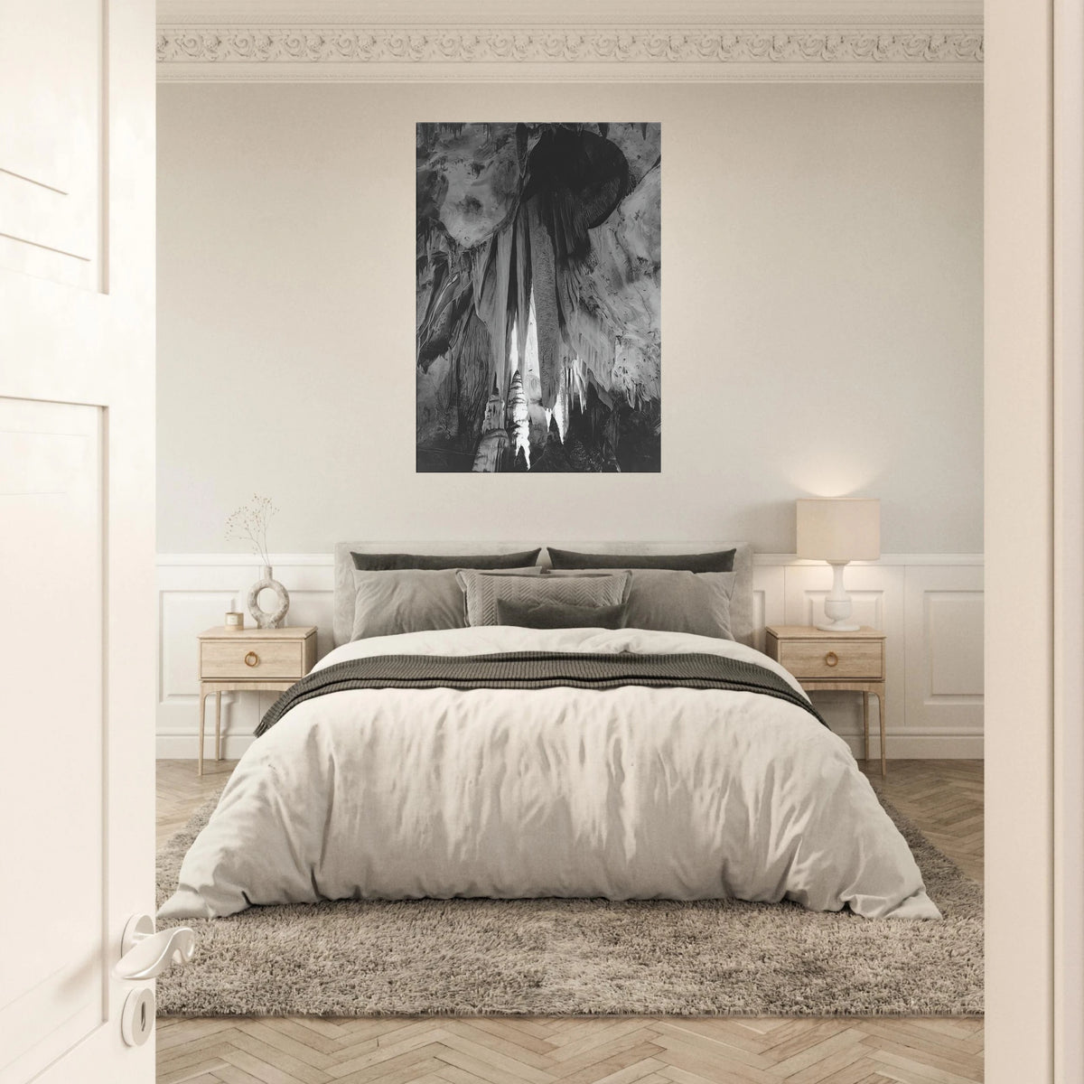 Onyx drapes in the Papoose Room, Carlsbad Caverns Canvas | Ansel Adams Canvas | Ansel Adams Store