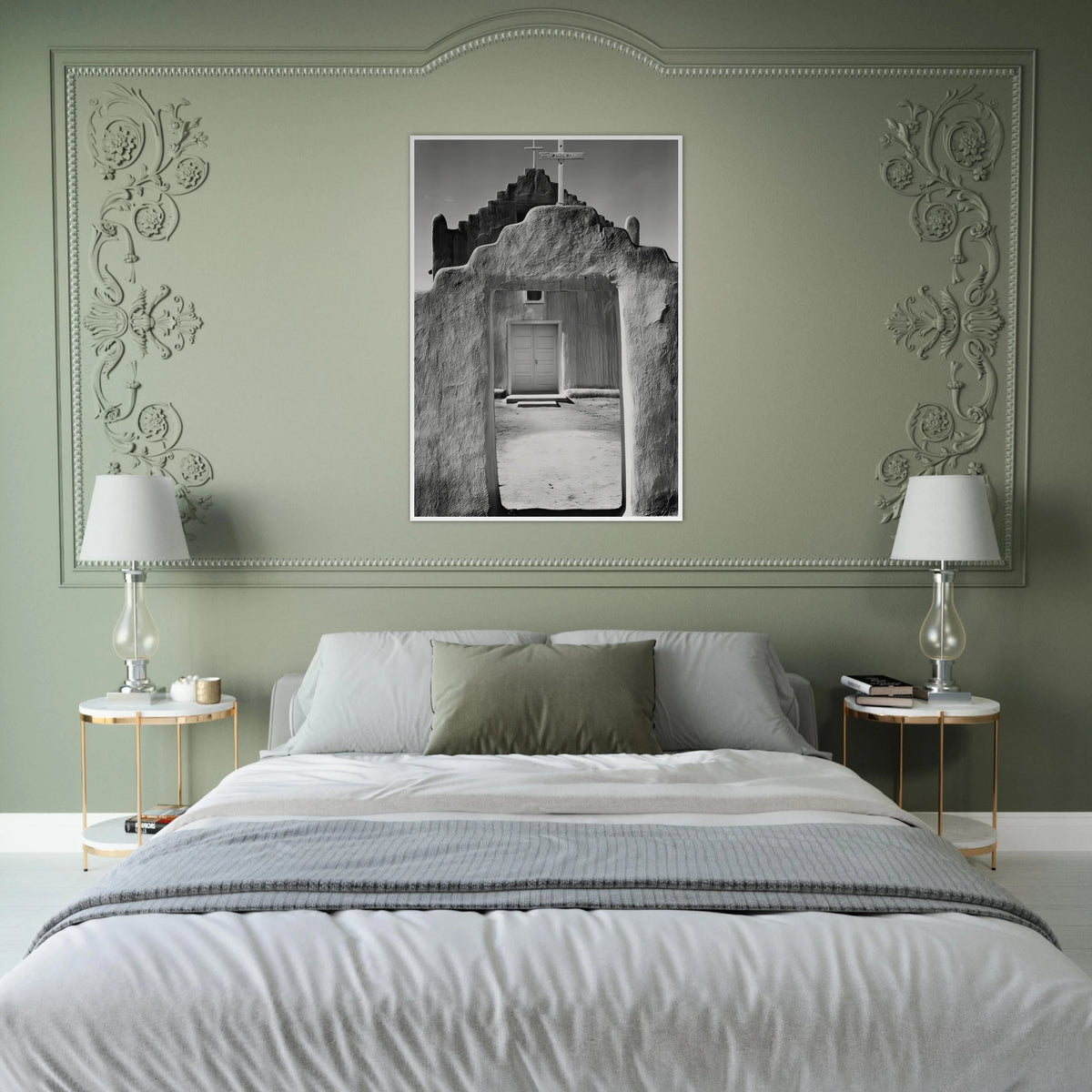 Church, Taos Pueblo Framed Poster | Ansel Adams Framed Prints Wall Art | Ansel Adams Store