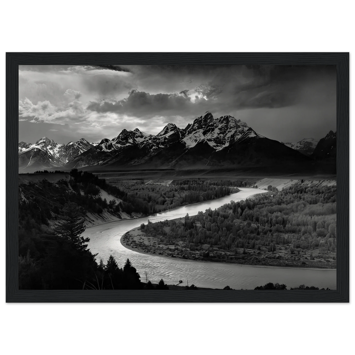 The Tetons and the Snake River Framed Poster | Ansel Adams Framed Prints Wall Art | Ansel Adams Store