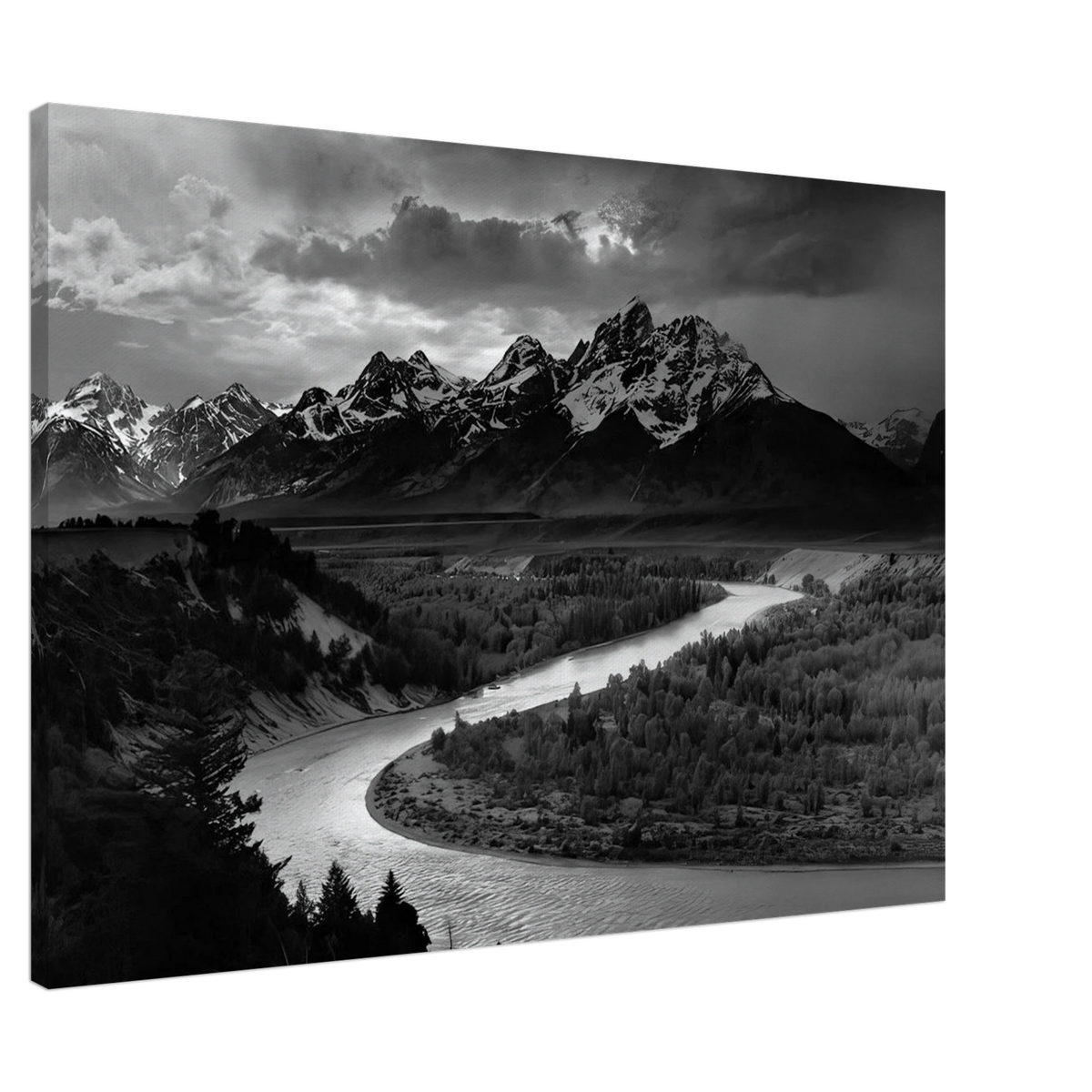 The Tetons and the Snake River Canvas | Ansel Adams Canvas | Ansel Adams Store