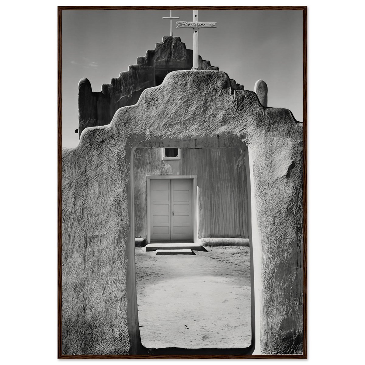 Church, Taos Pueblo Framed Poster | Ansel Adams Framed Prints Wall Art | Ansel Adams Store