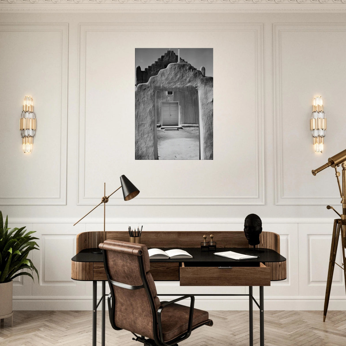 Church, Taos Pueblo Canvas | Ansel Adams Canvas | Ansel Adams Store